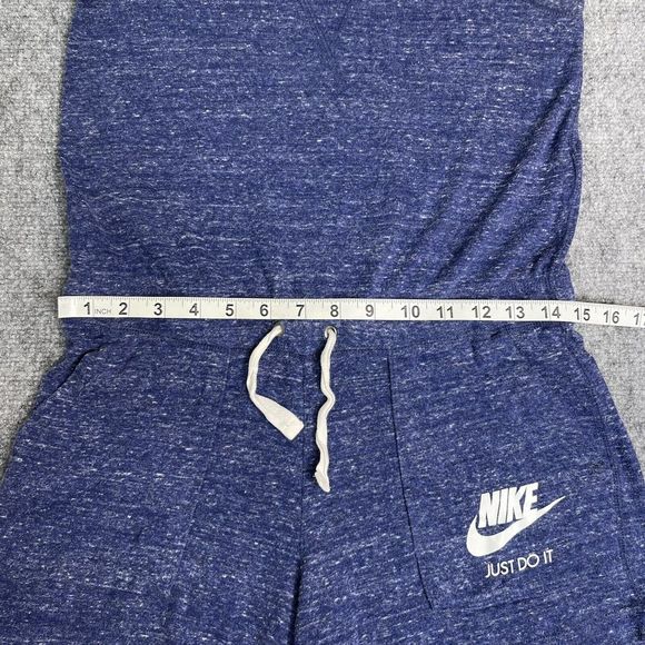 Nike Gym Romper Womens XS Racerback Snap Shoulder Drawstring Waist Blue - Picture 9 of 13